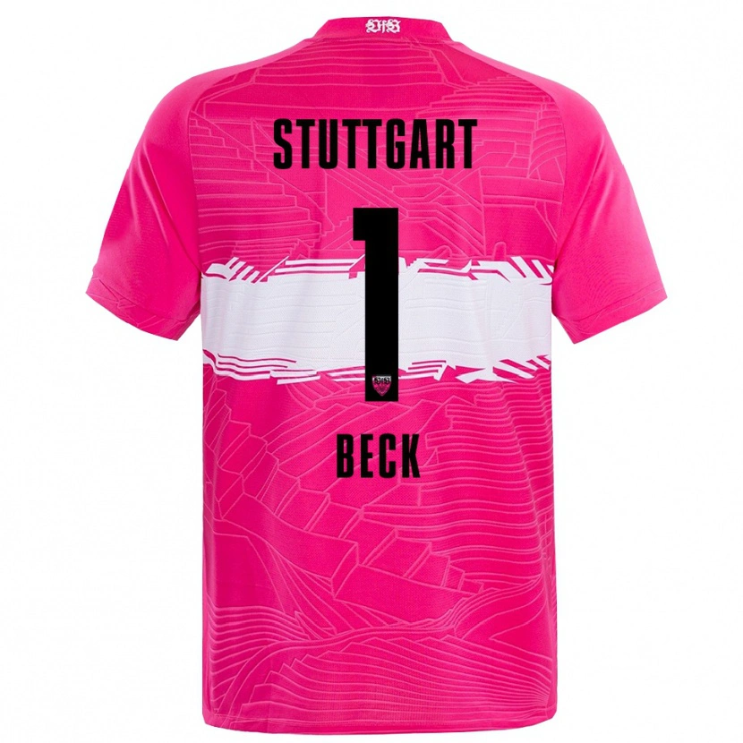 Danxen Men Kiara Beck #1 Deep Pink Black Goalkeeper Jersey 2025/26 T-Shirt