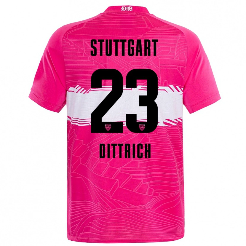 Danxen Men Robin Dittrich #23 Deep Pink Black Goalkeeper Jersey 2025/26 T-Shirt