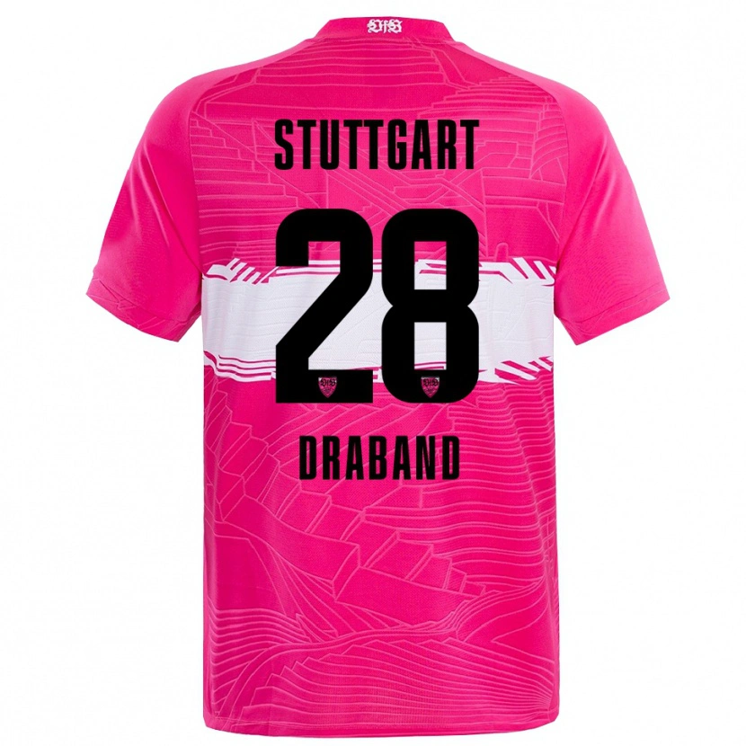 Danxen Men Dominik Draband #28 Deep Pink Black Goalkeeper Jersey 2025/26 T-Shirt