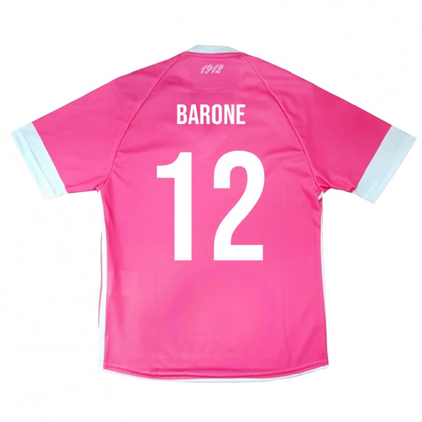 Danxen Men Filippo Barone #12 Hot Pink White Goalkeeper Jersey 2025/26 T-Shirt