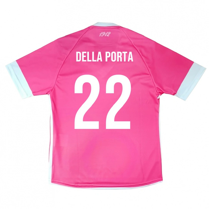 Danxen Men Simone Della Porta #22 Hot Pink White Goalkeeper Jersey 2025/26 T-Shirt