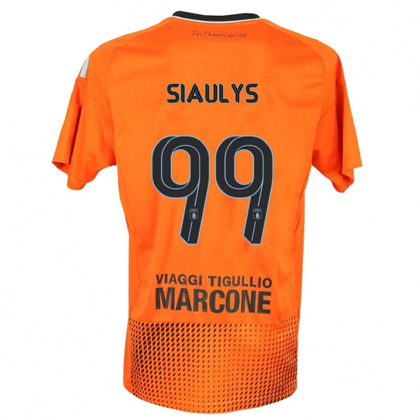 Danxen Men Ovidijus Siaulys #99 Dark Orange Blue Goalkeeper Jersey 2025/26 T-Shirt