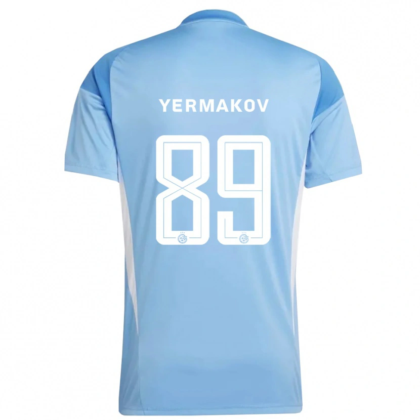 Danxen Men Georgiy Yermakov #89 Light Blue White Goalkeeper Jersey 2025/26 T-Shirt