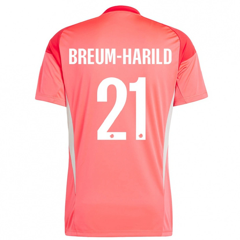 Danxen Men Tobias Breum-Harild #21 Red White Goalkeeper Jersey 2025/26 T-Shirt