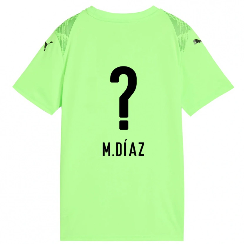 Danxen Men Mateo Díaz #0 Pale Green Black Goalkeeper Jersey 2025/26 T-Shirt