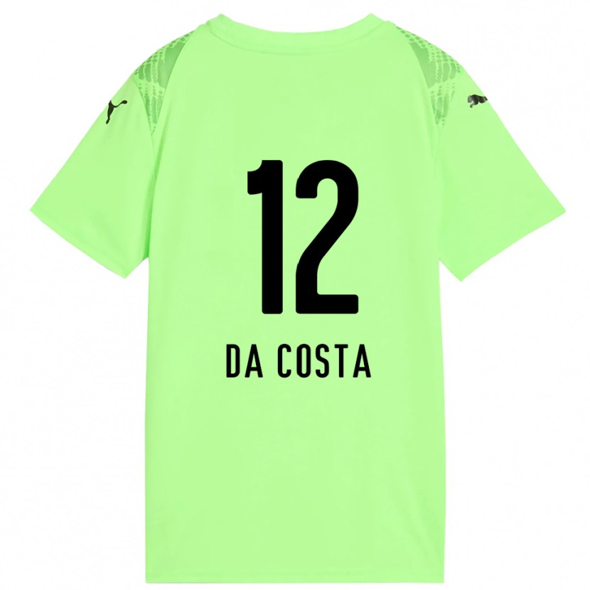 Danxen Men Paulo da Costa #12 Pale Green Black Goalkeeper Jersey 2025/26 T-Shirt