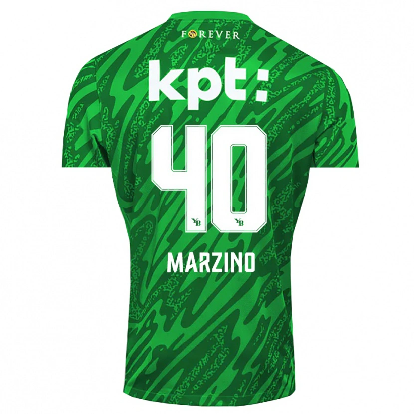 Danxen Men Dario Marzino #40 Green White Goalkeeper Jersey 2025/26 T-Shirt