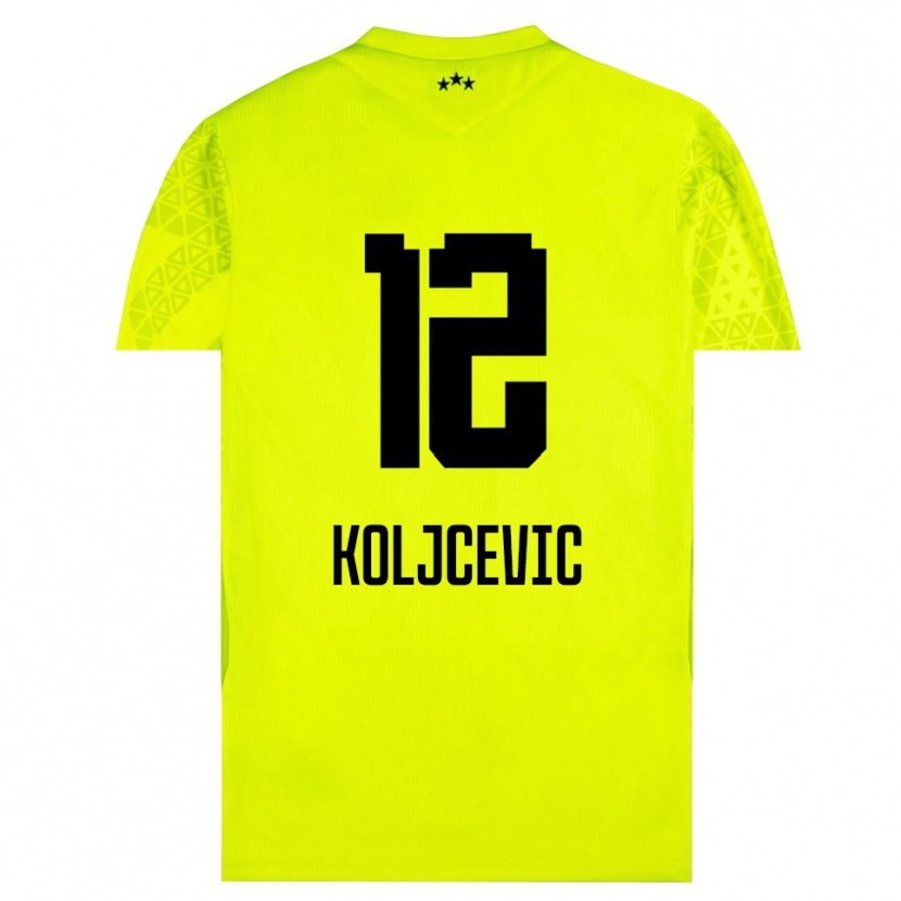 Danxen Men Danilo Koljcevic #12 Yellow Green Black Goalkeeper Jersey 2025/26 T-Shirt