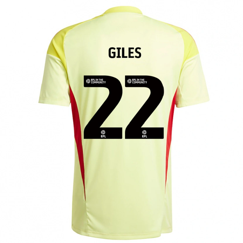 Danxen Men Olivia Giles #22 Light Yellow Goalkeeper Jersey 2025/26 T-Shirt