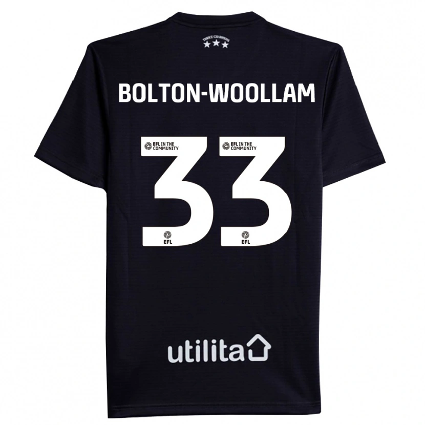 Danxen Men Kacey Bolton-Woollam #33 Black White Goalkeeper Jersey 2025/26 T-Shirt