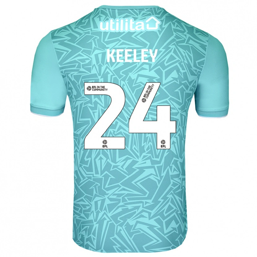 Danxen Men Josh Keeley #24 Light Blue Goalkeeper Jersey 2025/26 T-Shirt
