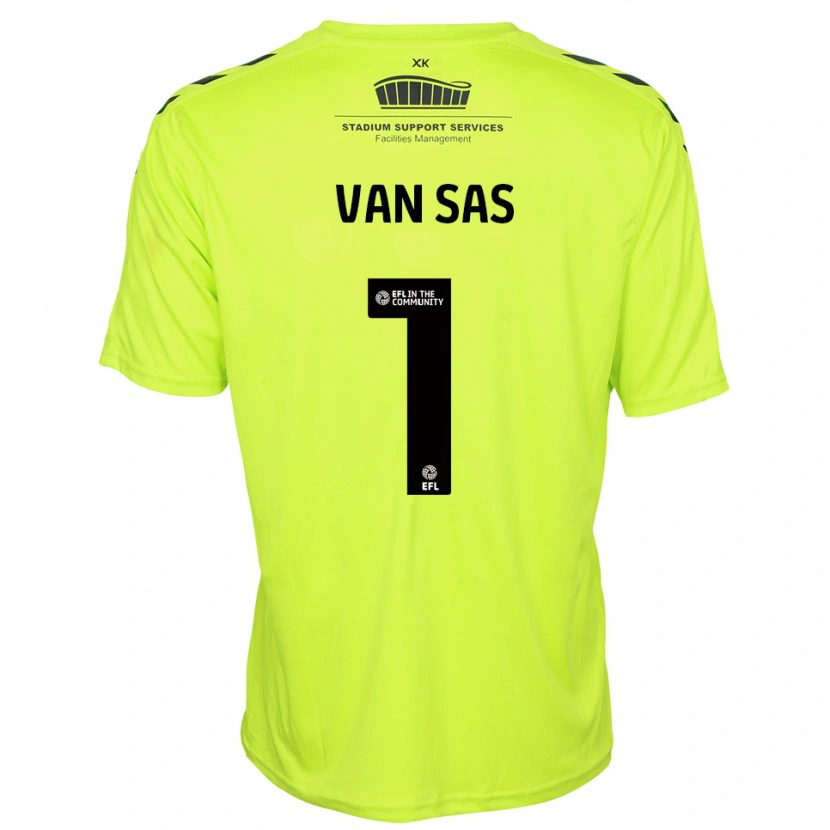 Danxen Men Mikki van Sas #1 Fluorescent Green Goalkeeper Jersey 2025/26 T-Shirt