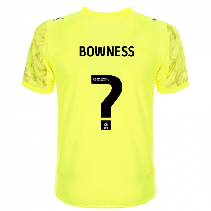 Danxen Men Faye Bowness #0 Yellow Black Goalkeeper Jersey 2025/26 T-Shirt