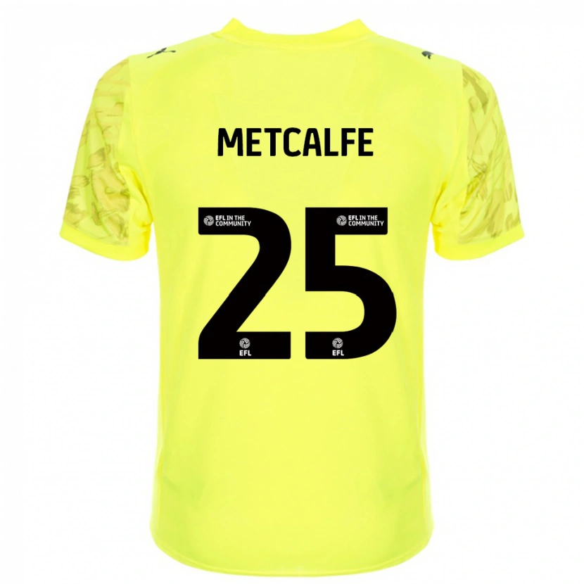 Danxen Men Max Metcalfe #25 Yellow Black Goalkeeper Jersey 2025/26 T-Shirt