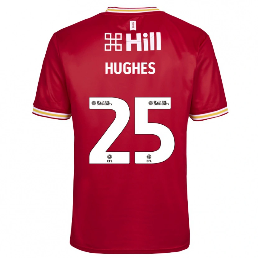 Danxen Men Ben Hughes #25 Red White Goalkeeper Jersey 2025/26 T-Shirt