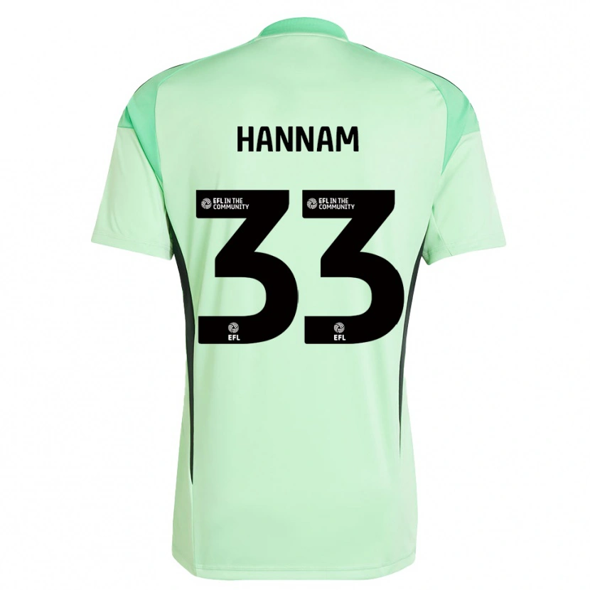 Danxen Men Shawna Hannam #33 Light Green Black Goalkeeper Jersey 2025/26 T-Shirt