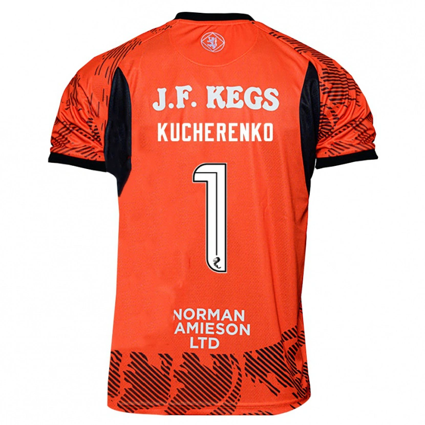 Danxen Men Yevgeniy Kucherenko #1 Orange Black Goalkeeper Jersey 2025/26 T-Shirt