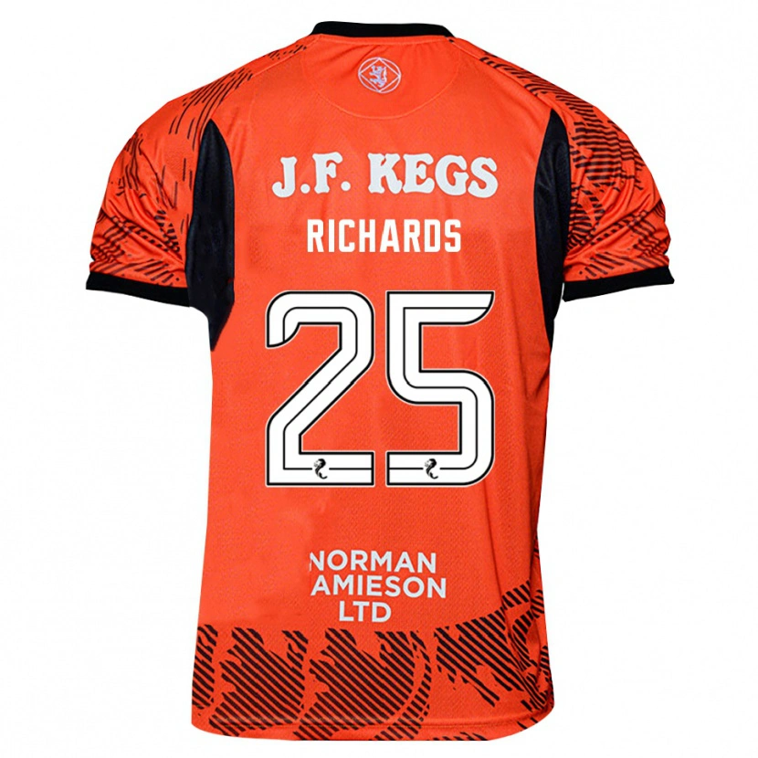Danxen Men Dave Richards #25 Orange Black Goalkeeper Jersey 2025/26 T-Shirt