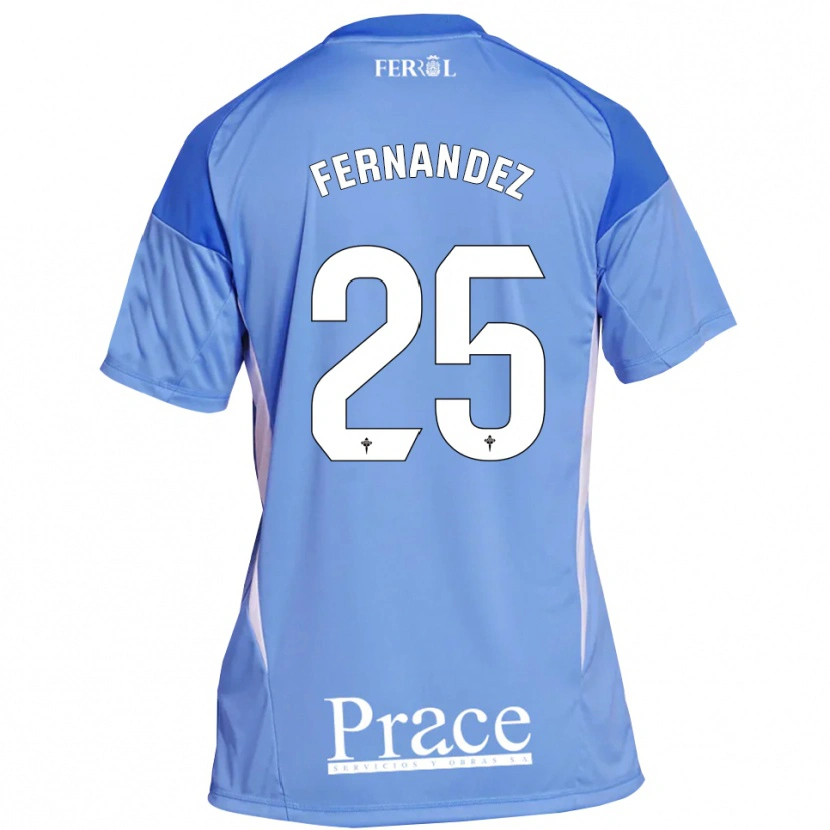 Danxen Men César Fernández #25 Light Blue White Goalkeeper Jersey 2025/26 T-Shirt