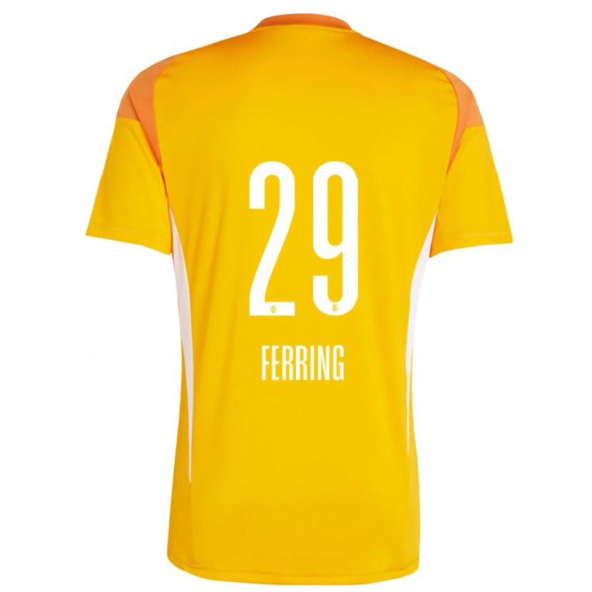 Danxen Men Johannes Ferring #29 Yellow Orange Goalkeeper Jersey 2025/26 T-Shirt
