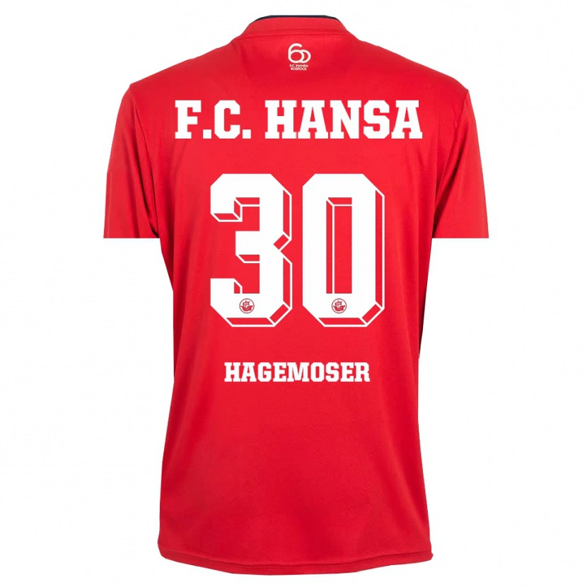 Danxen Men Max Hagemoser #30 Red White Goalkeeper Jersey 2025/26 T-Shirt