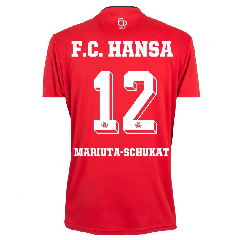 Danxen Men Lara Mariuta-Schukat #12 Red White Goalkeeper Jersey 2025/26 T-Shirt