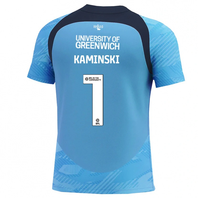Danxen Men Thomas Kaminski #1 Blue White Goalkeeper Jersey 2025/26 T-Shirt