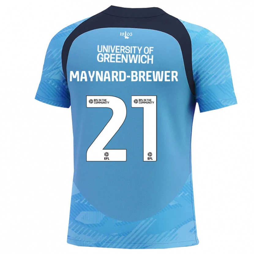 Danxen Men Ashley Maynard-Brewer #21 Blue White Goalkeeper Jersey 2025/26 T-Shirt