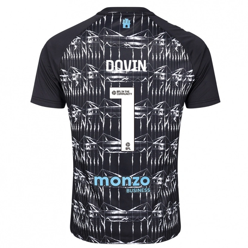 Danxen Men Oliver Dovin #1 Black Blue Goalkeeper Jersey 2025/26 T-Shirt