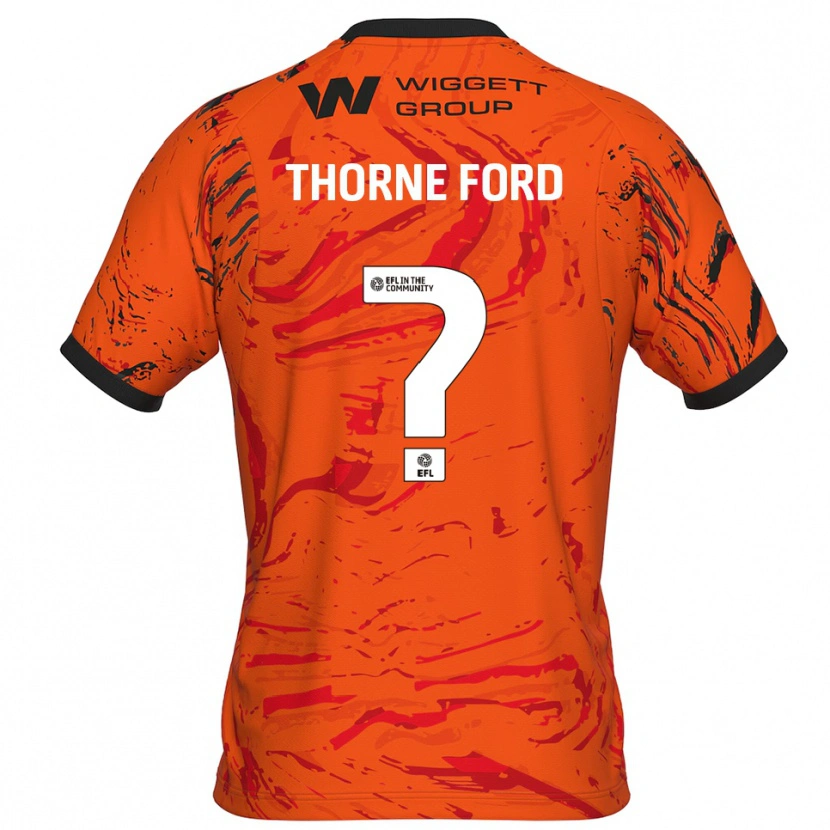 Danxen Men Evie Thorne Ford #0 Orange Black Goalkeeper Jersey 2025/26 T-Shirt