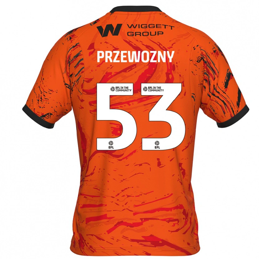 Danxen Men Jakub Przewozny #53 Orange Black Goalkeeper Jersey 2025/26 T-Shirt