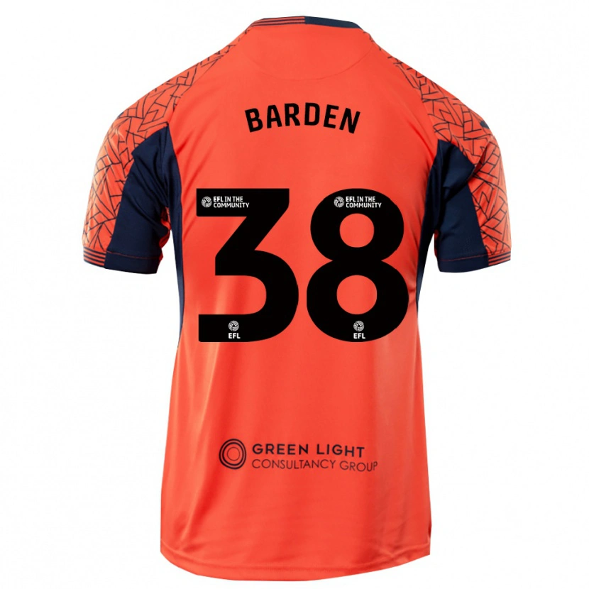 Danxen Men Daniel Barden #38 Orange Black Goalkeeper Jersey 2025/26 T-Shirt