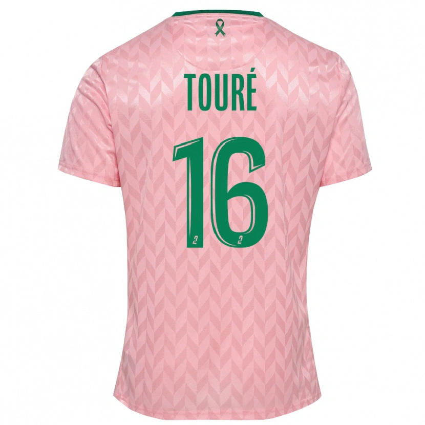 Danxen Men Issiaka Touré #16 Pink Green Goalkeeper Jersey 2025/26 T-Shirt
