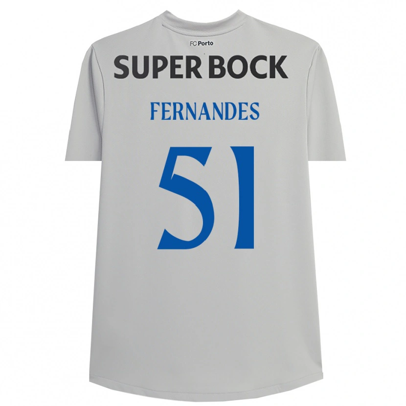 Danxen Men Diogo Fernandes #51 Light Gray Black Goalkeeper Jersey 2025/26 T-Shirt