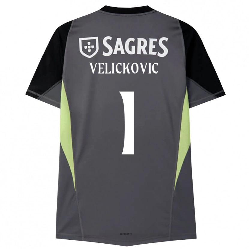 Danxen Men Luka Veličković #1 Dark Gray Black Goalkeeper Jersey 2025/26 T-Shirt