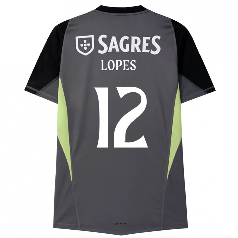 Danxen Men Leonardo Lopes #12 Dark Gray Black Goalkeeper Jersey 2025/26 T-Shirt