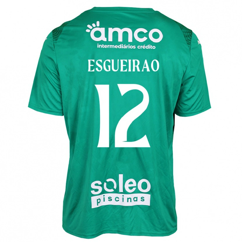 Danxen Men Íris Esgueirão #12 Green White Goalkeeper Jersey 2025/26 T-Shirt
