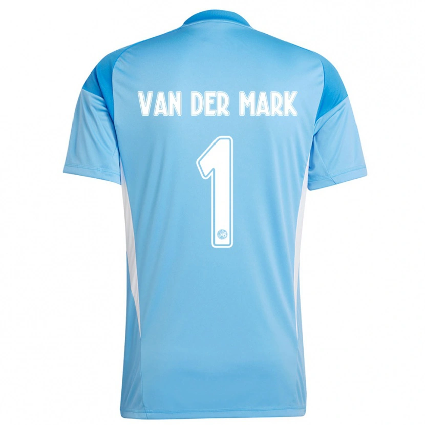 Danxen Men Jesper van der Mark #1 Light Blue White Goalkeeper Jersey 2025/26 T-Shirt