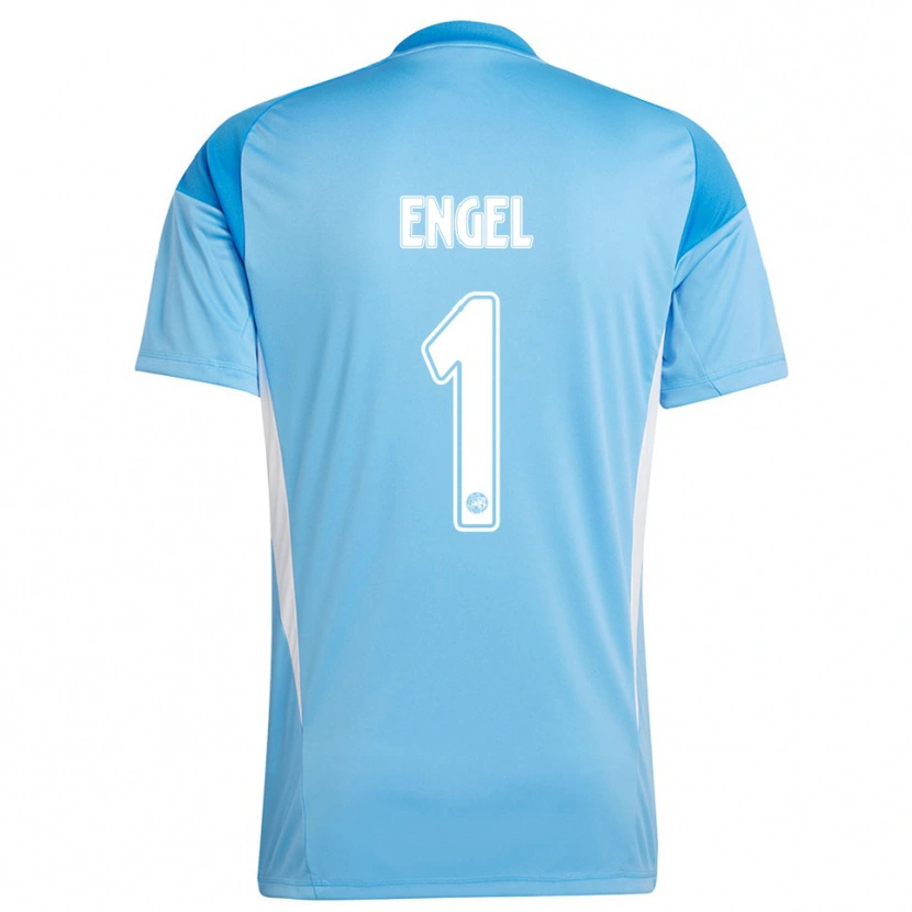 Danxen Men Mark Engel #1 Light Blue White Goalkeeper Jersey 2025/26 T-Shirt