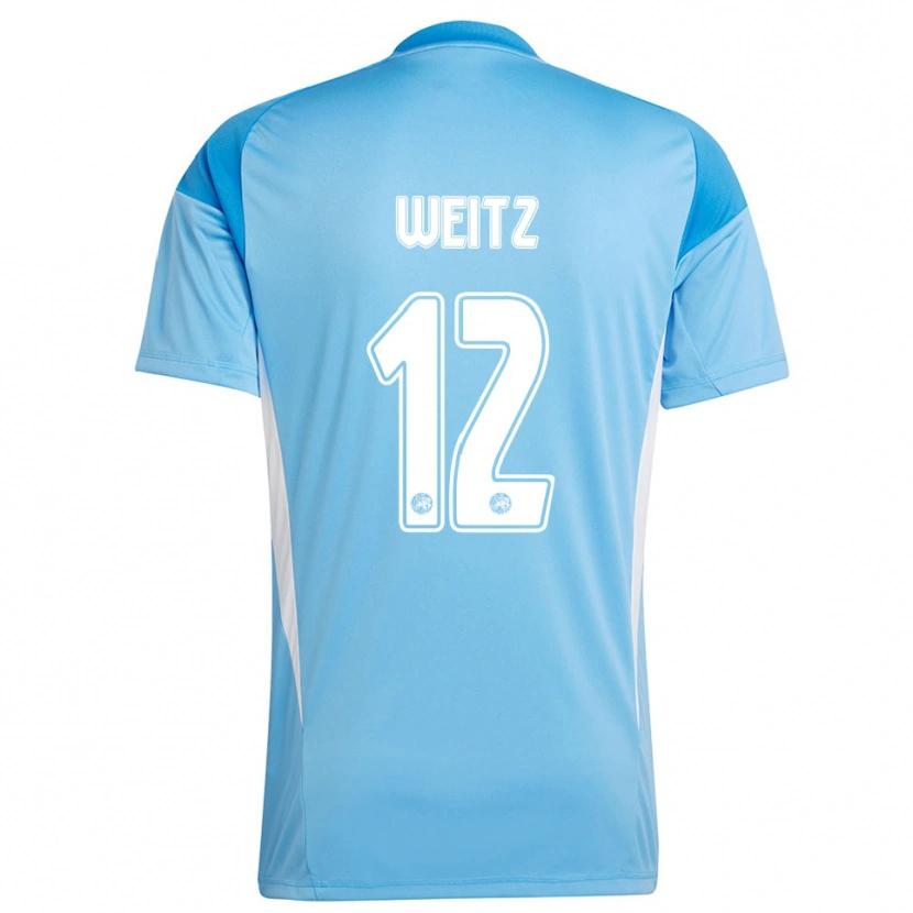 Danxen Men Axel Weitz #12 Light Blue White Goalkeeper Jersey 2025/26 T-Shirt
