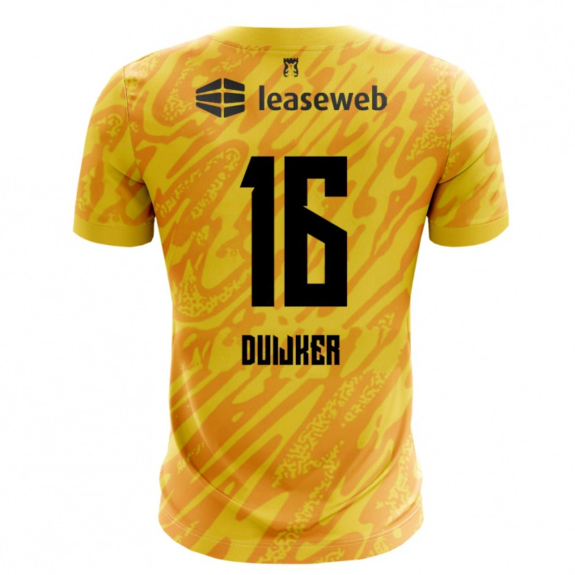 Danxen Men Jaycen Duijker #16 Orange Yellow Black Goalkeeper Jersey 2025/26 T-Shirt