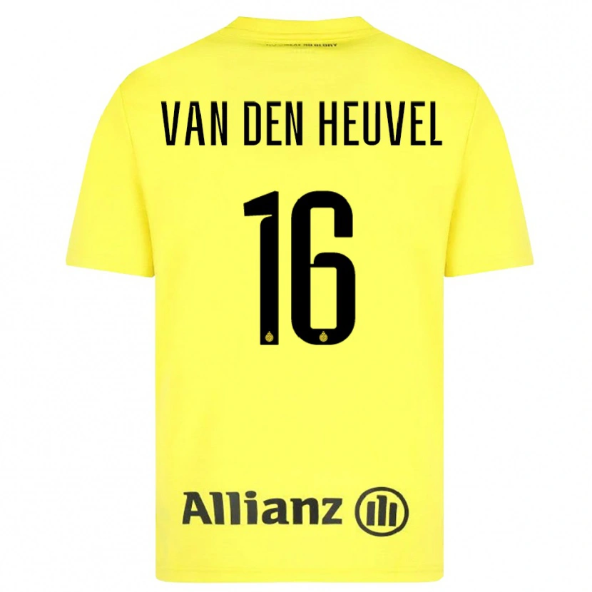 Danxen Men Dani van den Heuvel #16 Yellow Black Goalkeeper Jersey 2025/26 T-Shirt