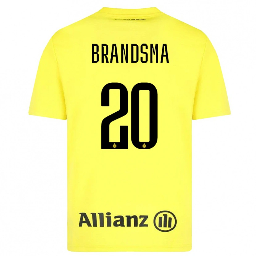 Danxen Men Ilke Brandsma #20 Yellow Black Goalkeeper Jersey 2025/26 T-Shirt