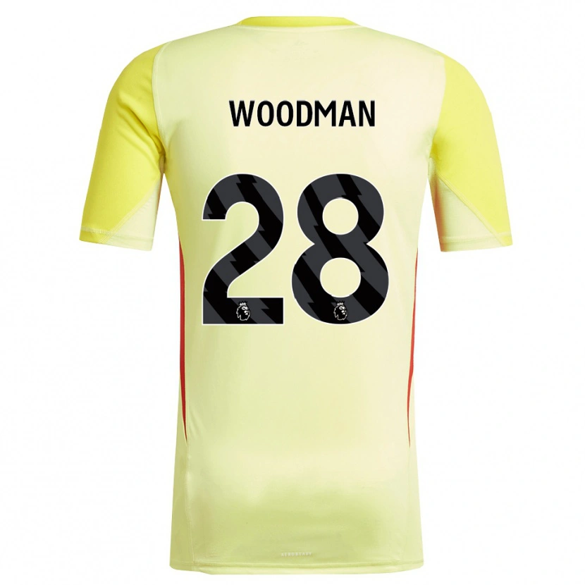 Danxen Men Freddie Woodman #28 Yellow Red Goalkeeper Jersey 2025/26 T-Shirt
