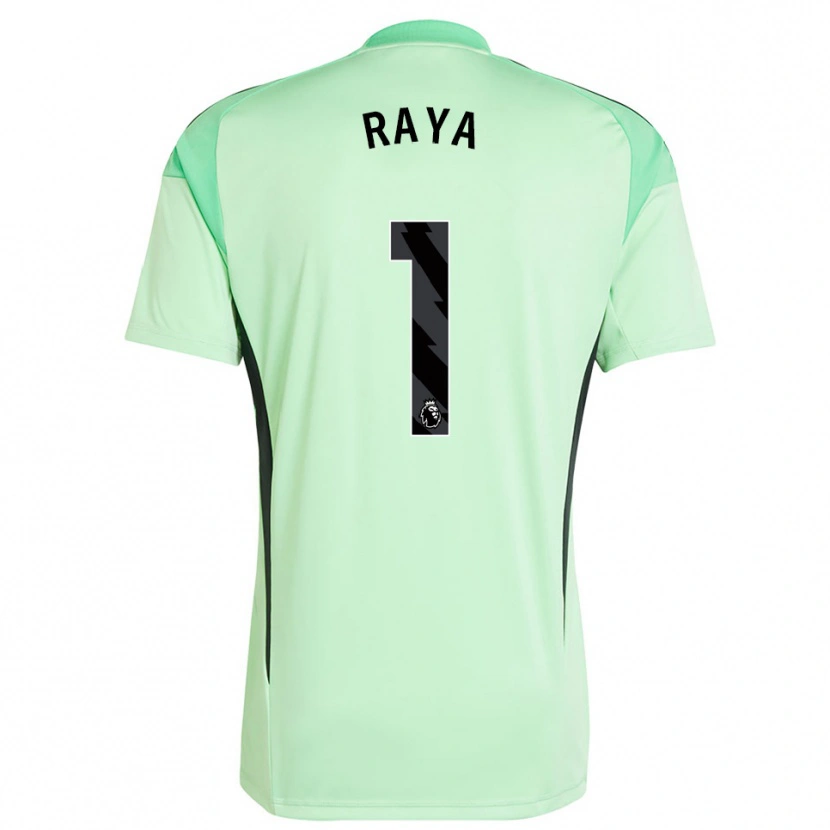 Danxen Men David Raya #1 Light Green Black Goalkeeper Jersey 2025/26 T-Shirt