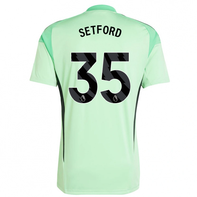 Danxen Men Tommy Setford #35 Light Green Black Goalkeeper Jersey 2025/26 T-Shirt