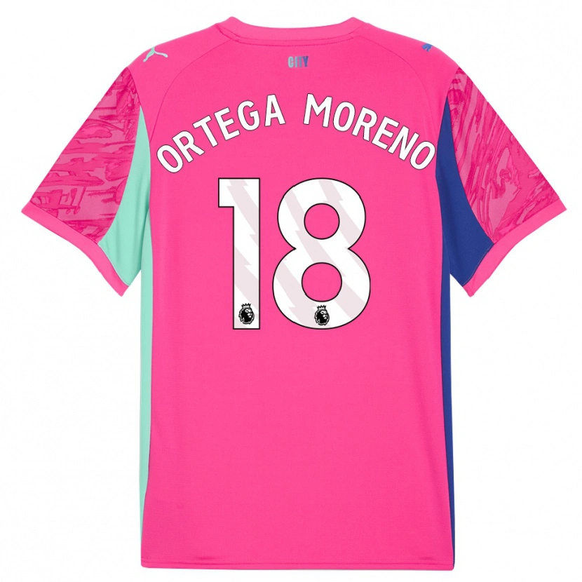 Danxen Men Stefan Ortega #18 Rose Pink Goalkeeper Jersey 2025/26 T-Shirt