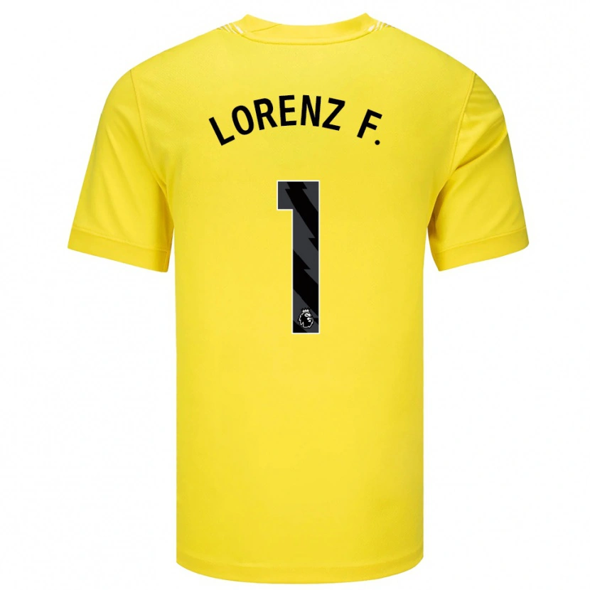 Danxen Men Lorenz Ferdinand #1 Yellow Black Goalkeeper Jersey 2025/26 T-Shirt