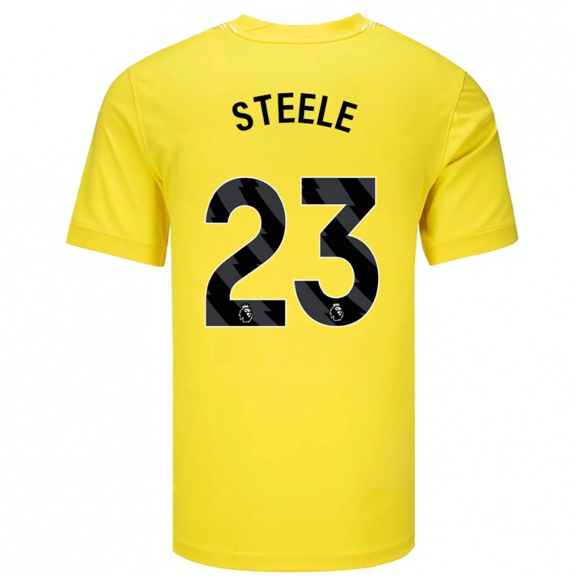 Danxen Men Jason Steele #23 Yellow Black Goalkeeper Jersey 2025/26 T-Shirt