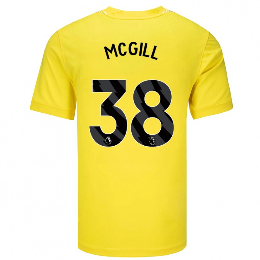 Danxen Men Tom McGill #38 Yellow Black Goalkeeper Jersey 2025/26 T-Shirt